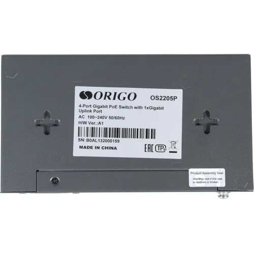 Коммутатор Origo OS2205P/60W OS2205P/60W/A1A (L2) 5x1Гбит/с 4PoE 60W неуправляемый