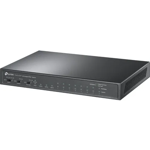 Коммутатор TP-Link TL-SL1311P (L2) 8x100Мбит/с 2x1Гбит/с 1x10Гбит/с 1SFP 8PoE+ 65W неуправляемый