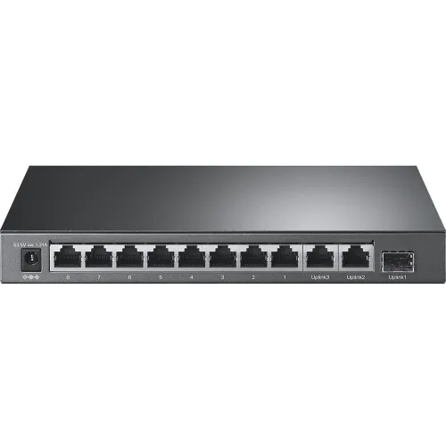 Коммутатор TP-Link TL-SL1311P (L2) 8x100Мбит/с 2x1Гбит/с 1x10Гбит/с 1SFP 8PoE+ 65W неуправляемый