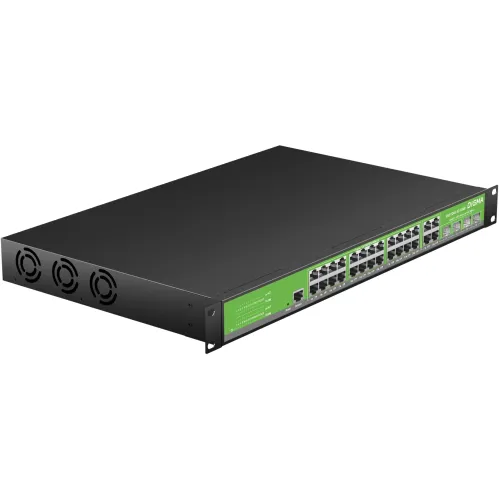Коммутатор Digma DSP724G-4C-R300 (L2+) 24x1Гбит/с 4xКомбо(1000BASE-T/SFP) 24PoE 24PoE+ 300W управляемый