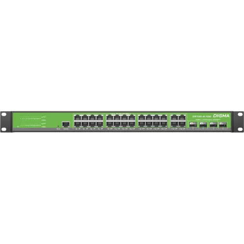 Коммутатор Digma DSP724G-4C-R300 (L2+) 24x1Гбит/с 4xКомбо(1000BASE-T/SFP) 24PoE 24PoE+ 300W управляемый