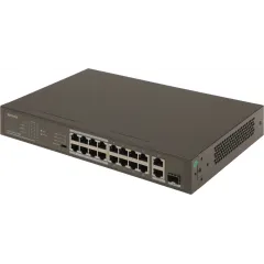 Коммутатор Tenda TEF1118P-16-150W (L2) 16x100Мбит/с 2x1Гбит/с 1SFP 16PoE 130W неуправляемый