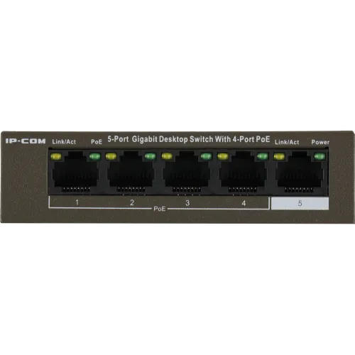 Коммутатор IP-Com G1105P-4-63W (L2) 5x1Гбит/с 4PoE 58W неуправляемый