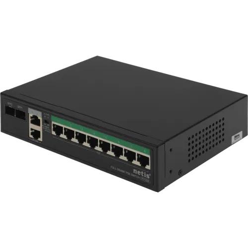 Коммутатор Netis P112GS (L2) 10x1Гбит/с 2SFP 8PoE 120W неуправляемый