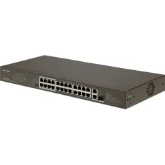 Коммутатор IP-Com F1126P-24-250W (L2) 24x100Мбит/с 2x1Гбит/с 1xКомбо(1000BASE-T/SFP) 1SFP 24PoE 230W неуправляемый