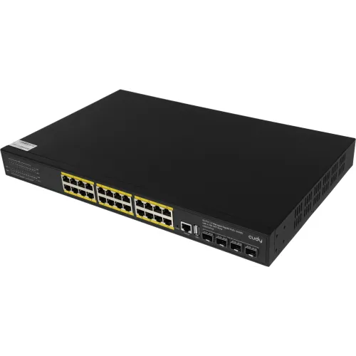 Коммутатор Cudy GS5024PS4-400W (L3) 24x1Гбит/с 4SFP+ 24PoE+ 400W управляемый