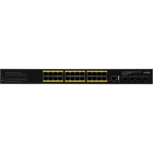 Коммутатор Cudy GS5024PS4-400W (L3) 24x1Гбит/с 4SFP+ 24PoE+ 400W управляемый