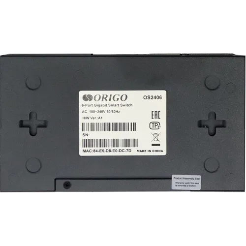 Коммутатор Origo OS2406 OS2406/A1A (L2) 6x1Гбит/с настраиваемый