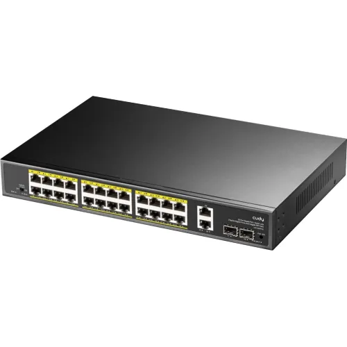 Коммутатор Cudy GS1026PS2 (L2) 26x1Гбит/с 2xКомбо(1000BASE-T/SFP) 2SFP 24PoE 300W неуправляемый