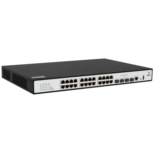 Коммутатор SNR SNR-S2989G-24TX-POE (L2+) 24x1Гбит/с 4SFP+ 24PoE 370W управляемый