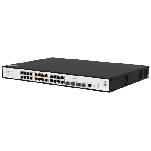 Коммутатор SNR SNR-S2989G-24TX-POE (L2+) 24x1Гбит/с 4SFP+ 24PoE 370W управляемый