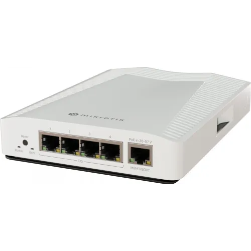 Коммутатор MikroTik CRS304-4XG-IN 1x1Гбит/с 4x10Гбит/с 1PoE управляемый
