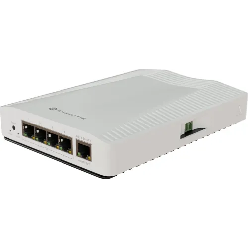 Коммутатор MikroTik CRS304-4XG-IN 1x1Гбит/с 4x10Гбит/с 1PoE управляемый