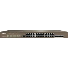 Коммутатор Tenda TEG5328P-24-410W (L3) 24x1Гбит/с 4SFP 24PoE 370W управляемый
