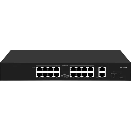 Коммутатор Falcon Eye FE-16FPG2S1 00-00330354 (L2) 16x100Мбит/с 2x1Гбит/с 1xКомбо(1000BASE-T/SFP) 16PoE 300W неуправляемый