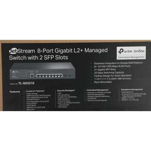 Коммутатор TP-Link SG3210 8x1Гбит/с 2SFP управляемый
