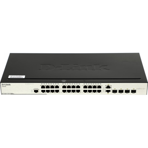 Коммутатор D-Link DES-3200-28/C1A (L2) 24x100Мбит/с 2xКомбо(1000BASE-T/SFP) 2SFP управляемый