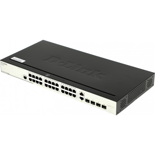 Коммутатор D-Link DES-3200-28/C1A (L2) 24x100Мбит/с 2xКомбо(1000BASE-T/SFP) 2SFP управляемый