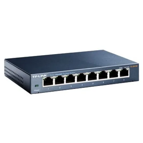 Коммутатор TP-Link TL-SG108 (L2) 8x1Гбит/с неуправляемый