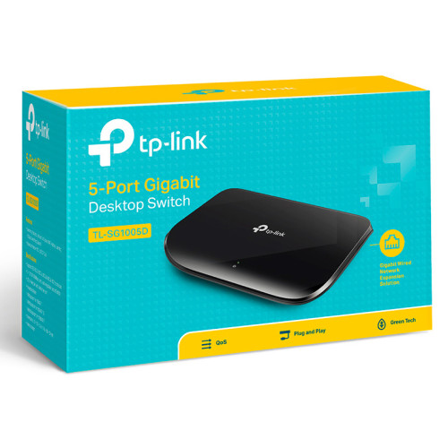 Коммутатор TP-Link TL-SG1005D (L2) 5x1Гбит/с неуправляемый