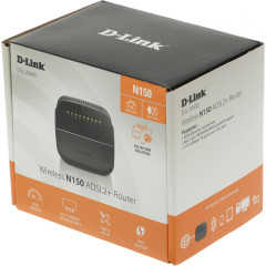 Роутер беспроводной D-Link DSL-2640U/R1A N150 ADSL черный