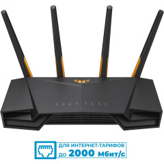 Роутер беспроводной Asus TUF-AX3000 AX3000 10/100/1000BASE-TX/4G ready черный
