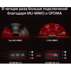 Роутер беспроводной Mercusys MR80X AX3000 10/100/1000BASE-TX черный