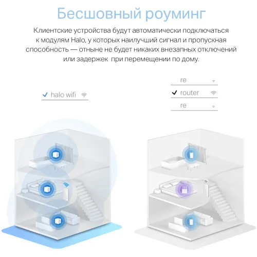 Бесшовный Mesh роутер Mercusys Halo H30 (HALO H30(3-PACK)) AC1200 10/100BASE-TX белый (упак.:3шт)