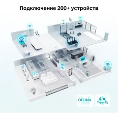 Роутер беспроводной TP-Link Archer AX72 AX5400 10/100/1000BASE-TX черный