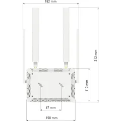 Роутер беспроводной Keenetic Explorer 4G (KN-4910) AC1200 10/100BASE-TX/4G cat.4 белый