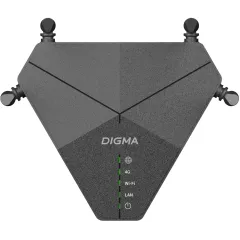 Роутер беспроводной Digma DWR-N302LTE N300 10/100BASE-TX/3G/4G cat. 4 черный