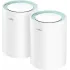 Бесшовный Mesh роутер Cudy M1500 (M1500(2-PACK)) AX1500 10/100/1000BASE-TX белый (упак.:2шт)