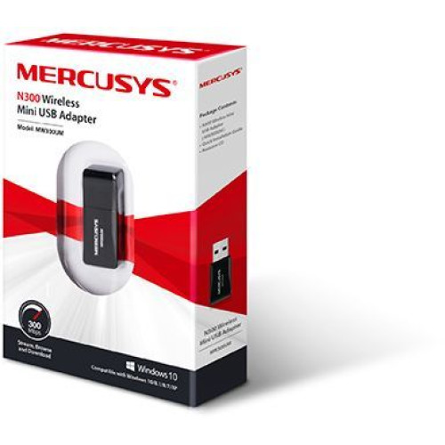 Сетевой адаптер Wi-Fi Mercusys MW300UM N300 USB 2.0
