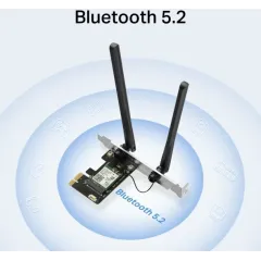 Сетевой адаптер Wi-Fi + Bluetooth Mercusys MA80XE AX3000 PCI Express (ант.внеш.несъем.) 2ант.