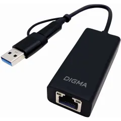 Сетевой адаптер 2.5G Ethernet Digma DLA-GTUC01 USB 3.0
