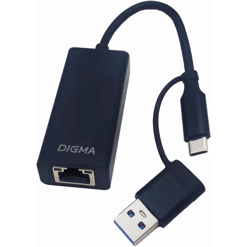 Сетевой адаптер 2.5G Ethernet Digma DLA-GTUC01 USB 3.0