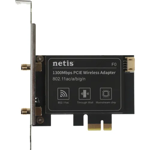Сетевой адаптер Wi-Fi Netis F0 AC1300 PCI Express (ант.внеш.съем) 2ант.