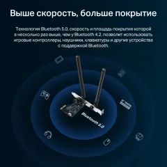 Сетевой адаптер Wi-Fi + Bluetooth Mercusys MA30E AC1200 PCI Express (ант.внеш.несъем.) 2ант.