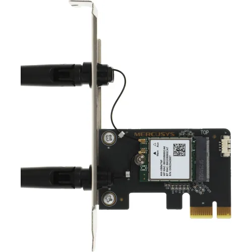 Сетевой адаптер Wi-Fi + Bluetooth Mercusys MA70XE AX1800 PCI Express (ант.внеш.несъем.) 2ант.