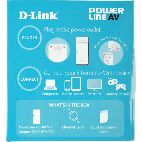 Сетевой адаптер Powerline D-Link DHP-W310AV Ethernet