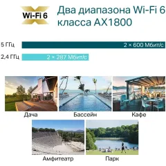 Точка доступа TP-Link EAP610-Outdoor AX1800 10/100/1000BASE-TX белый