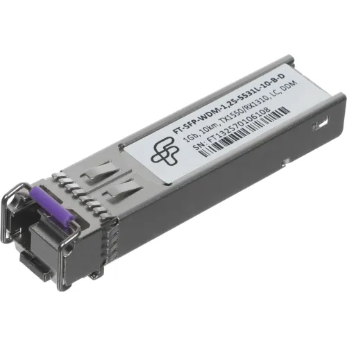 Трансивер Future Technologies FT-SFP-WDM-1,25-5531L-10-B-D оптич. SFP WDM SM 1.25Гбит/с Tx:1550нм Rx:1310нм до 10км
