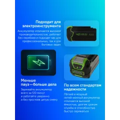 Батарея аккумуляторная Greenworks G40B4 40В 4Ач Li-Ion (2927007)