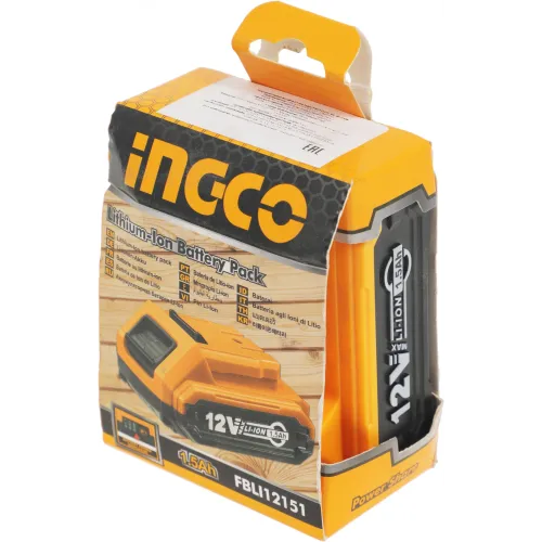 Батарея аккумуляторная Ingco FBLI12151 12В 1.5Ач Li-Ion