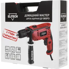 Дрель ударная Elitech ДУ 085РЭ 850Вт патрон:быстрозажимной реверс (204025)