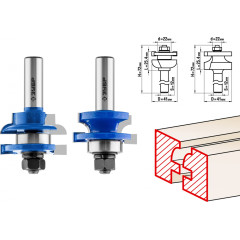 Набор фрез по дер. Зубр 28773-41.3-H2 d(посад.)=12мм (фрезеры)