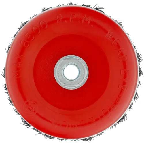 Щетка дисковая по мет. Matrix 74674 d=125мм d(посад.)=14мм (угловые шлифмашины) (упак.:1шт)