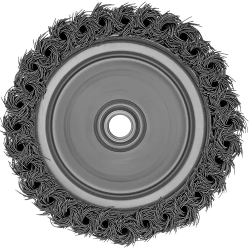 Щетка дисковая по мет. Matrix 74674 d=125мм d(посад.)=14мм (угловые шлифмашины) (упак.:1шт)
