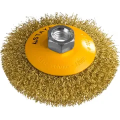 Щетка дисковая по дер./мет. Stayer 35133-100 d=100мм d(посад.)=14мм (шлифовальные машины/дрели)