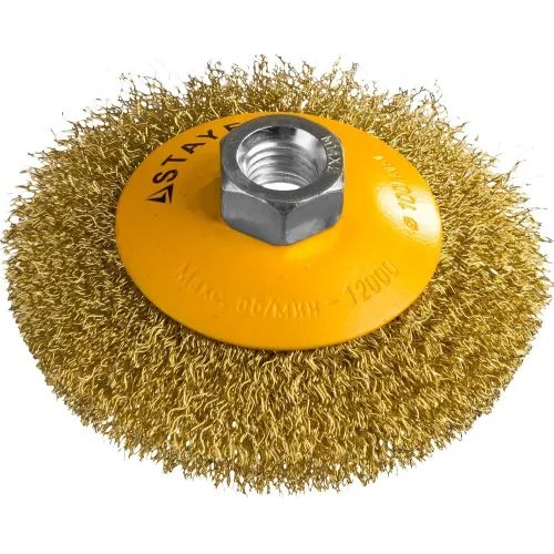 Щетка дисковая по дер./мет. Stayer 35133-100 d=100мм d(посад.)=14мм (шлифовальные машины/дрели)